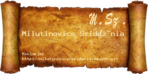 Milutinovics Szidónia névjegykártya